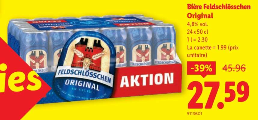 Bière Feldschlösschen Original