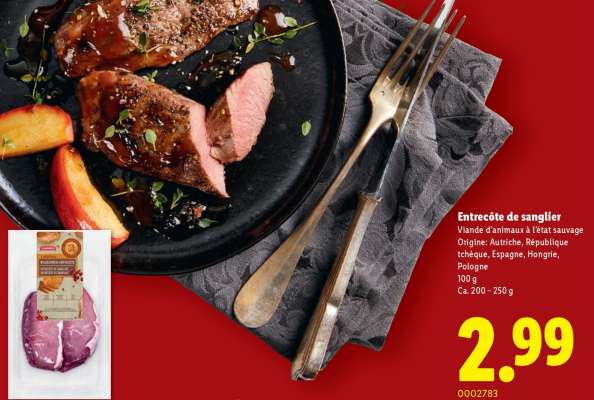 Entrecôte de sanglier