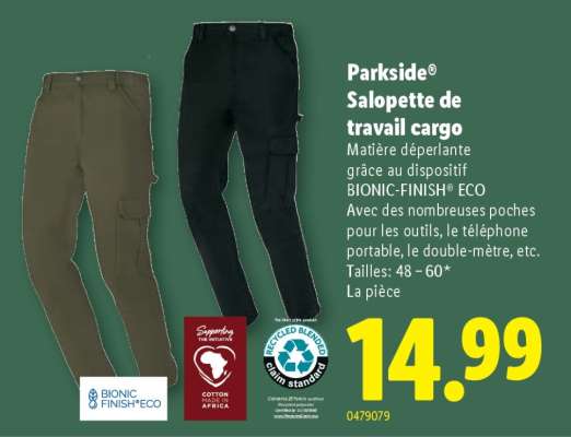 Parkside® Salopette de travail cargo