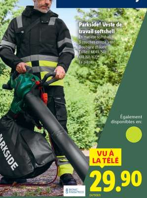 Parkside® Veste de travail softshell