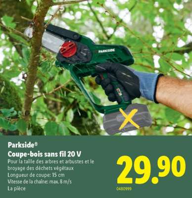 Parkside® Coupe-bois sans fil 20 V