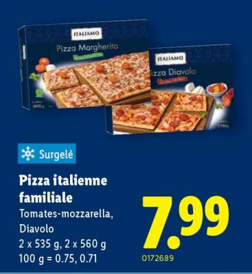 Pizza italienne familiale