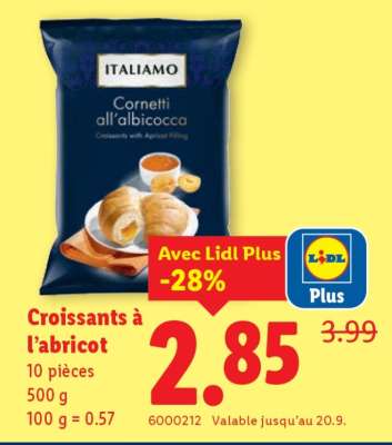 Croissants à l'abricot