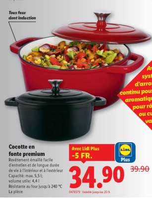 Cocotte en fonte premium