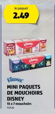 Kleenex MINI PAQUETS DE MOUCHOIRS DISNEY