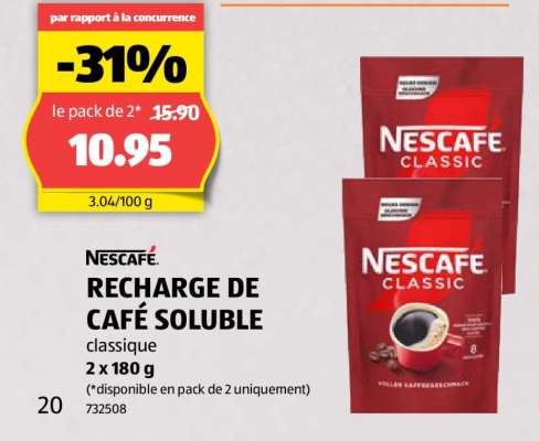 NESCAFÉ RECHARGE DE CAFÉ SOLUBLE