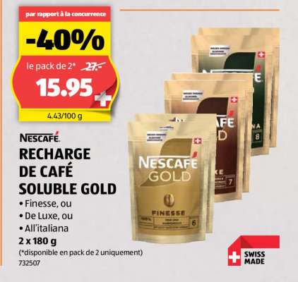 NESCAFÉ RECHARGE DE CAFÉ SOLUBLE GOLD