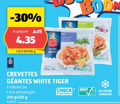 CREVETTES GÉANTES WHITE TIGER