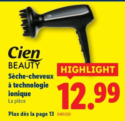 Cien BEAUTY Sèche-cheveux à technologie ionique