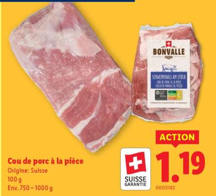 Cou de porc à la pièce