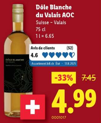 Dôle Blanche du Valais AOC
