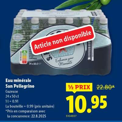 Eau minérale San Pellegrino