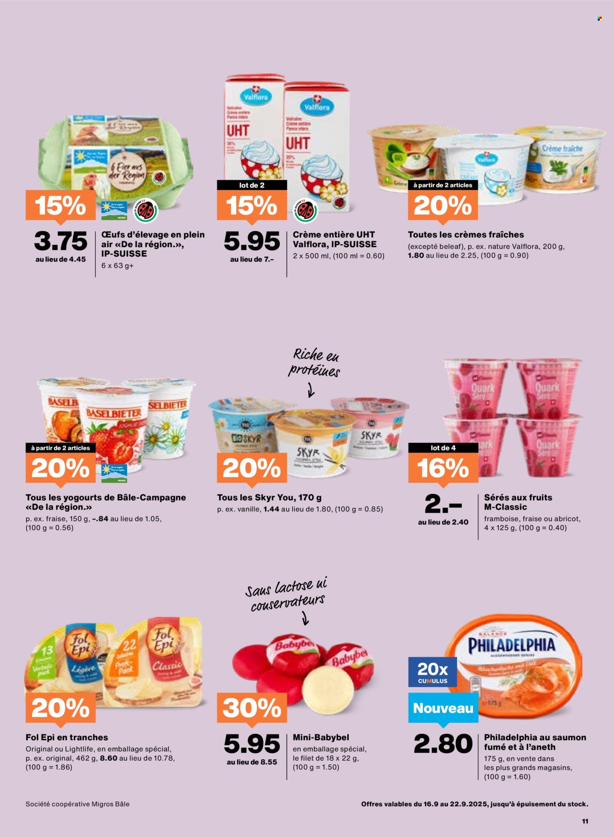 Catalogue Migros - 16.9.2025 - 22.9.2025. Page 11. Page 11