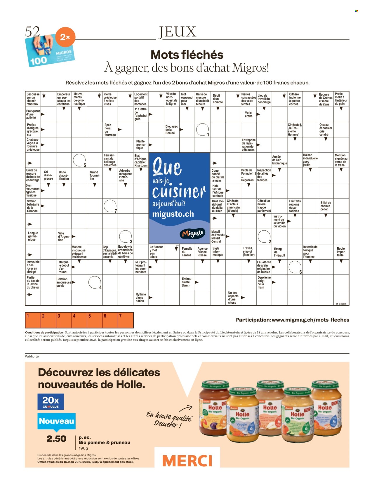Catalogue Migros - 16.9.2025 - 22.9.2025. Page 52. Page 52