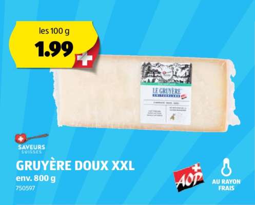 GRUYÈRE DOUX XXL