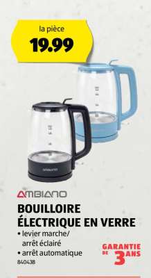 Bouilloire électrique en verre