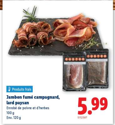 Jambon fumé campagnard / Lard paysan