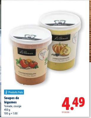 Soupes de légumes