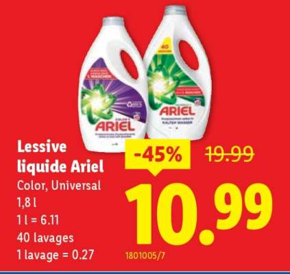 Lessive liquide Ariel