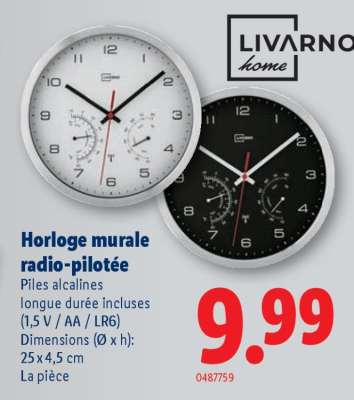 Horloge murale radio-pilotée