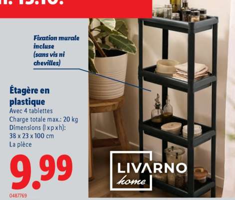 Étagère en plastique