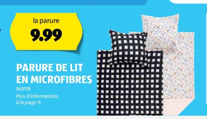 PARURE DE LIT EN MICROFIBRES