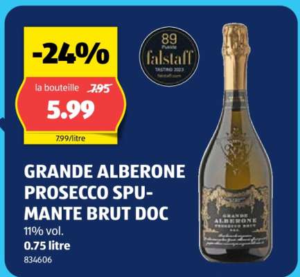 GRANDE ALBERONE PROSECCO SPUMANTE BRUT DOC
