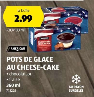 POTS DE GLACE AU CHEESE-CAKE