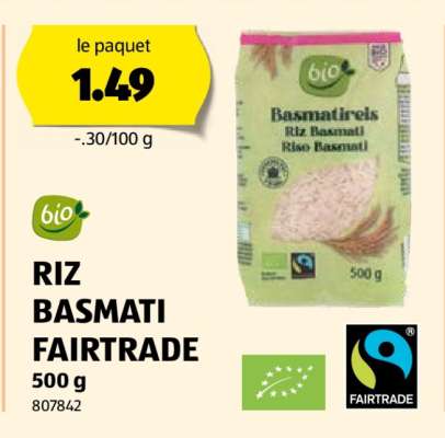 RIZ BASMATI FAIRTRADE