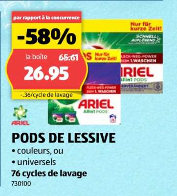 PODS DE LESSIVE