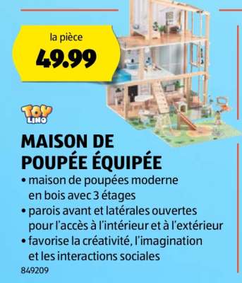 MAISON DE POUPÉE ÉQUIPÉE