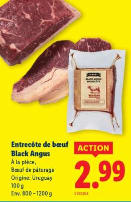 Entrecôte de bœuf Black Angus