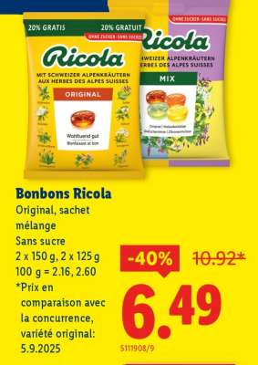 Bonbons Ricola