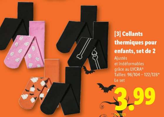Collants thermiques pour enfants, set de 2