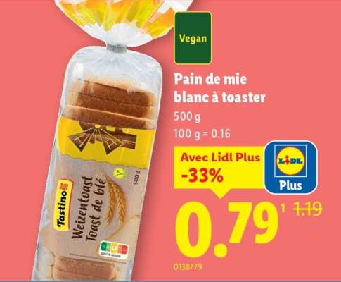 Pain de mie blanc à toaster