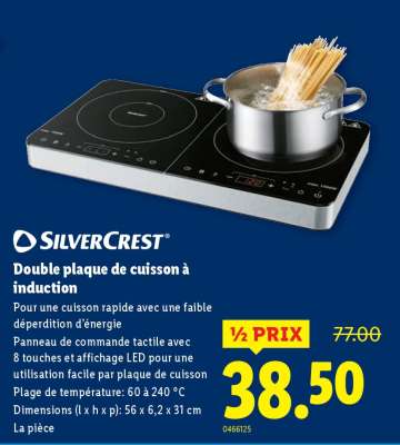 SilverCrest Double plaque de cuisson à induction