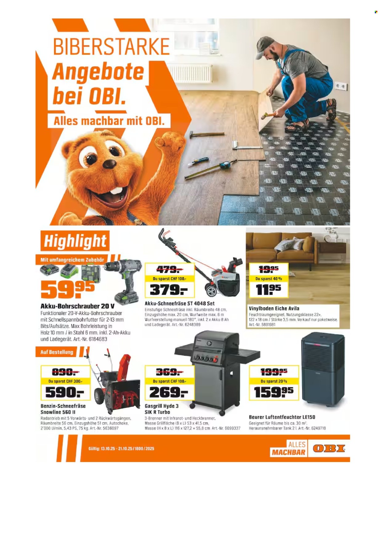 Catalogue OBI - 13.10.2025 - 21.10.2025. Page 1. Page 1