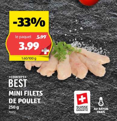 COUNTRY'S BEST MINI FILETS DE POULET