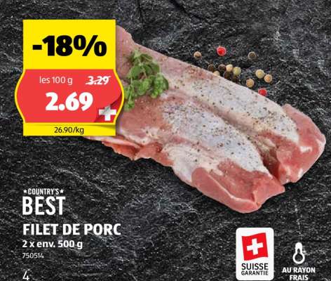 COUNTRY'S BEST FILET DE PORC