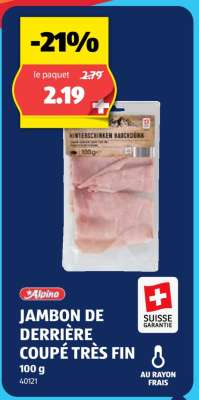 JAMBON DE DERRIÈRE COUPÉ TRÈS FIN