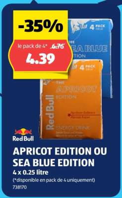 Red Bull APRICOT EDITION OU SEA BLUE EDITION