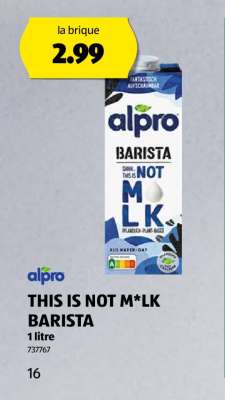 alpro THIS IS NOT M*LK BARISTA