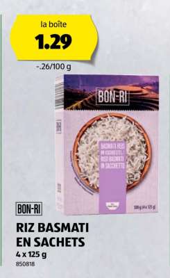BON-RI RIZ BASMATI EN SACHETS