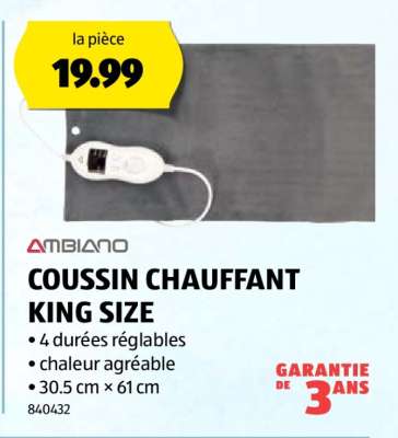 COUSSIN CHAUFFANT KING SIZE