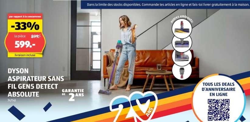 DYSON ASPIRATEUR SANS FIL GEN5 DETECT ABSOLUTE