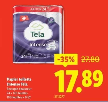 Papier toilette Intense Tela
