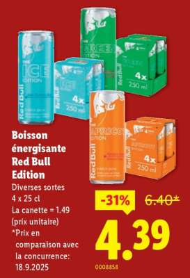 Boisson énergisante Red Bull Edition