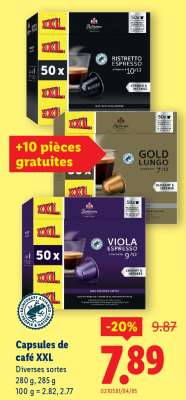 Capsules de café XXL