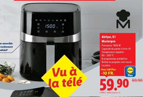 Airfryer, 8 l Masterpro