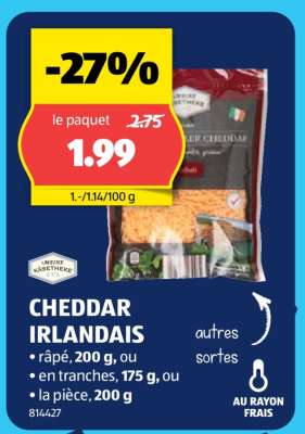 CHEDDAR IRLANDAIS